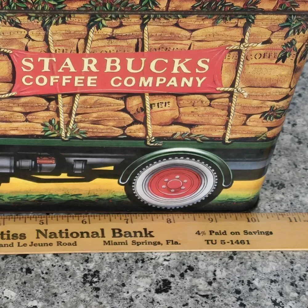 Starbucks Coffee Co Truck Tin Silver Crane Designs England Peter Carter‎